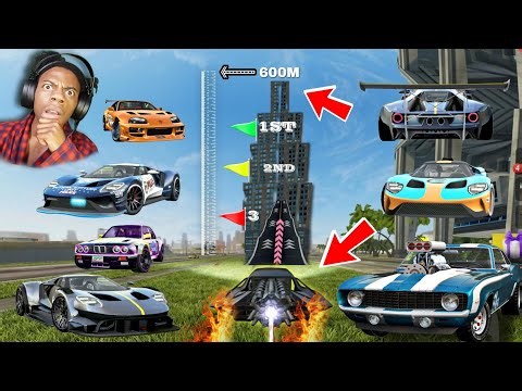 All Extreme High Speed SuperCars BiG Ramp Building Stunt Challenge//Extreme Car Driving Simulator