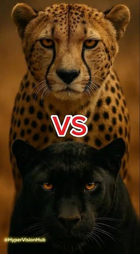 Cheetah vs Black Panther ⚡️ Epic Sprint Duel in Slow Motion | #HyperVisionHub #wildspeed