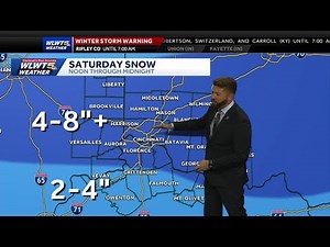 Tracking heavy snow moving through Cincinnati region