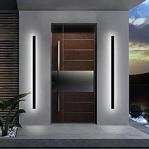 2 Pack 59Inch Modern Outdoor Long Wall Lights for House Long LED Outdoor Wall Light Fixture Black Linear Exterior Sconce Wall Lighting Outside Sconces Wall Mount for Corridor Porch