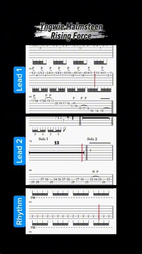 Yngwie Malmsteen - Rising Force | Guitar Solo TAB #Shorts