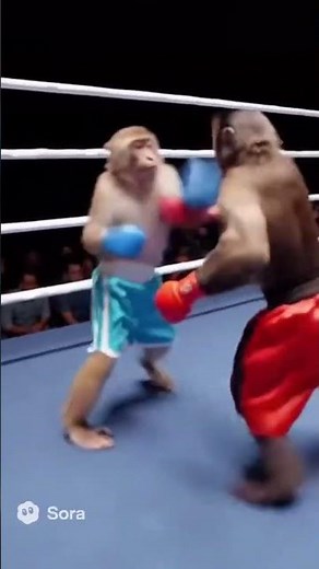 Monkey Boxing In Ring 🥊 #boxing #monkey #viral
