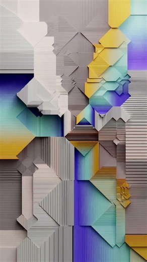 c4d digital geometric art flat 3d animation #3danimation #abstract #c4d #digitalart #design