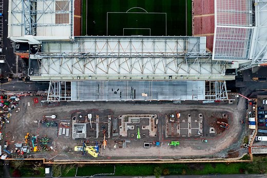 Anfield Road End update - Major progress with central core in place!