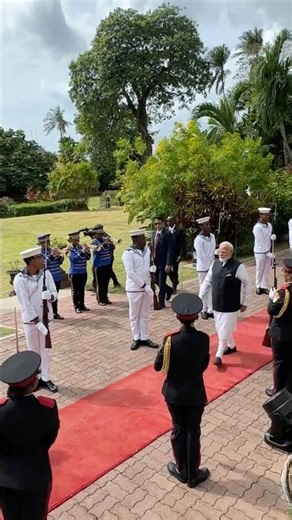 Ceremonial welcome at State House in #seychelles 🇮🇳🤝🇸🇨 | #shorts
