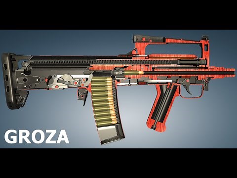 How a OTs-14 Groza Rifle Works (Bullpup AK)