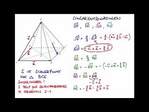 Linearkombination von Vektoren in der Pyramide