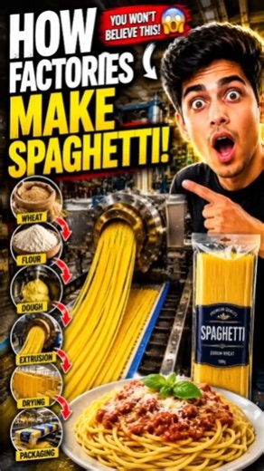 🍝 How Factories Make Spaghetti! 😱 | From Wheat to Your Plate