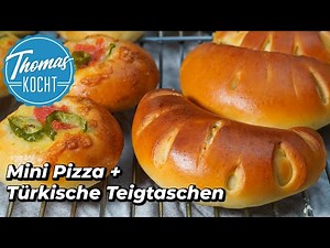 Mini Pizza + türkische Teigtaschen (Poğaça) - Back-Challenge mit Aynur von ‪@Meinerezepte‬