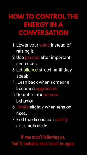 HOW TO CONTROL ENERGY IN A CONVO? #psychology