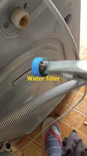 removing and cleaning washing machine water inlet filter