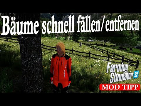 Wie man mit dem Holzfäller Mod im Landwirtschafts-Simulator im Handumdrehen Bäume fällt[LS22|MODs]