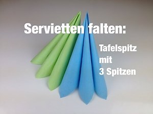 Servietten falten: Tafelspitz mit 3 Spitzen | Folge 2 | Cucina Verde