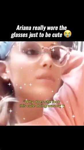 Ariana really wore the glasses just to be cute 😭 #arianagrande #ariana #funny #humor #shorts