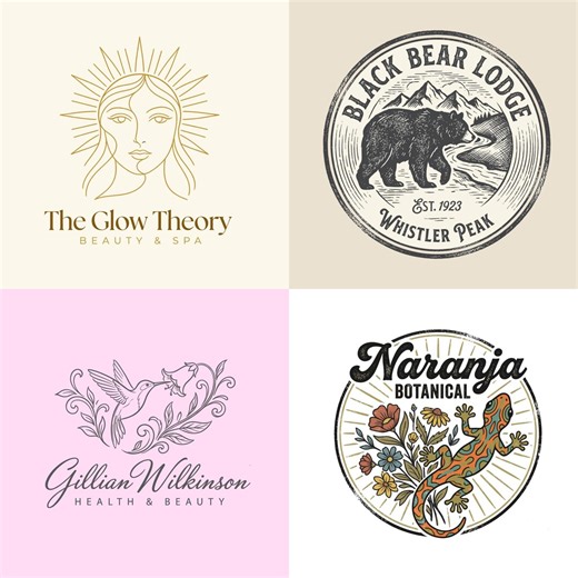 Custom Vintage Drawing Style Logo Design | Retro Old Classic | Unique Brand Identity - Etsy