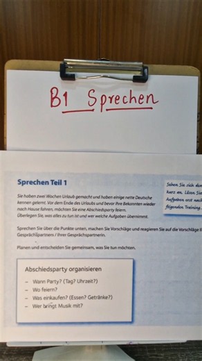 Goethe Certificate/ÖSD B1 Speaking | Part 1: Planning something together – Speaking