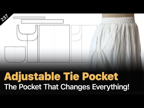 Make This Unique Pocket for Simple Gathered Skirt | Pattern Making Made Easy