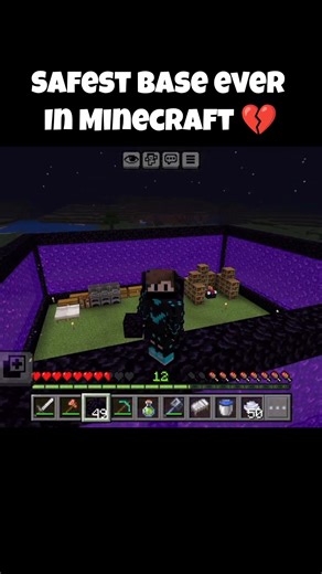 Minecraft safest base ever! 💔😱 #minecraft #gaming #shorts