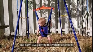 4-in-1 Toddler Swing Set and Baby Jumper, Baby Swing Stand Indoor/Outdoor Play,Anti-Flip Snug & Easy to Assemble Infants to Teens Kids Swing Seat for Playground