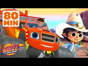 Blaze's Transformations, Kid Cowboy's Races, & Rescue Missions! 🚗🤠 | Blaze and the Monster Machines