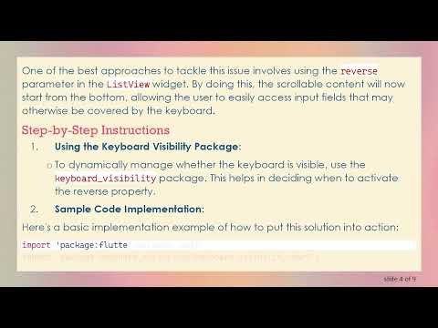 How to Prevent Keyboard from Covering Text Fields in Flutter with Effective Solutions