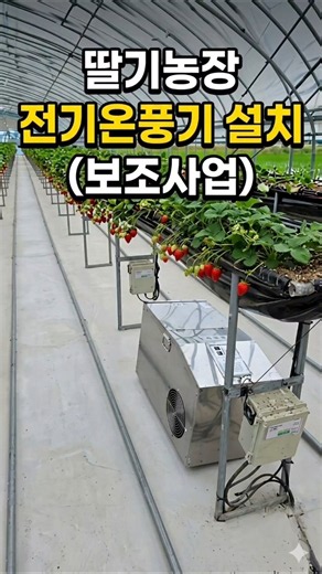 고성 딸기농장 보조사업 시리코팬전기온풍기 설치