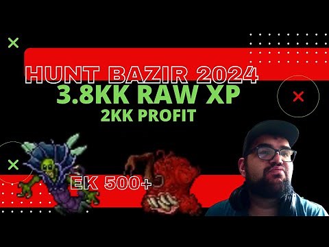 Tibia/Rubinot - Selo Bazir EK 500+ 3.8KK XP Raw 2KK+ Profit.