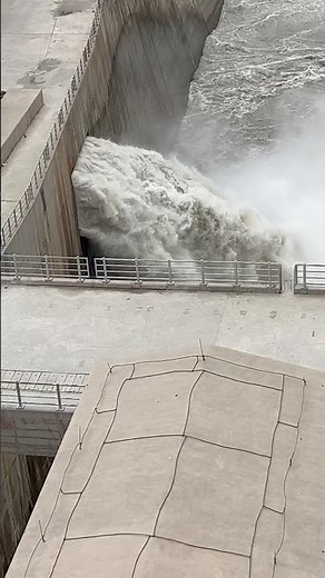 The flap gate has been opened alonwith the underside gate for water discharge into river