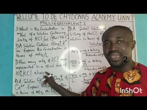 Electrolytes/Miliequivalent calculations