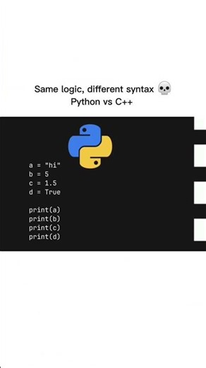 Python vs C++ Syntax Be Like... 💀 | Same Logic, Different Syntax