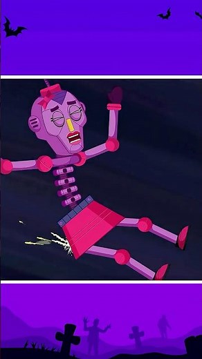 Five Crazy Robot Skeletons Went Out One Night #shorts #halloween