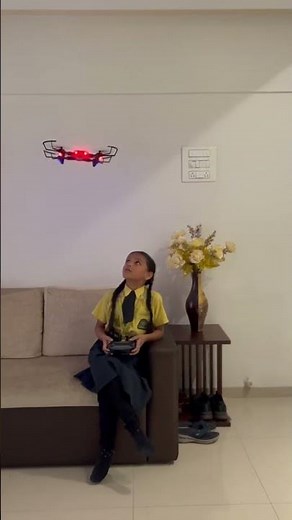 Kids play with Rc Drone #shorts | 7 Years Old Flying a drone in Living Room