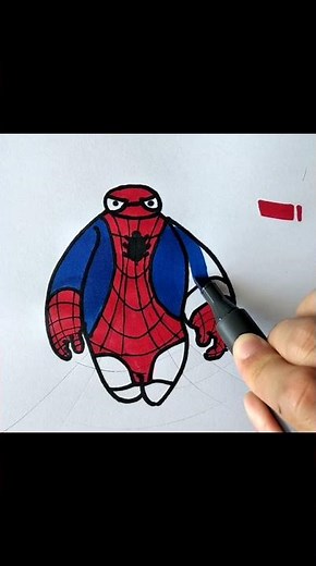 cómo colorear al hombre araña/how to color spiderman