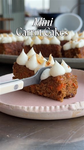 Mini Coconut Carrot Cakes with Candied Ginger by Nea. Carrots are still in season, and this feels like the sweetest way to use them. #f52community | Food52