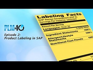 PLMin10 - EP02: Product Labeling in SAP Recipe Development