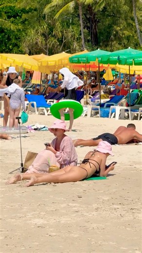 🇹🇭Phuket Beach Sea And Sand Summer Holiday Sunny Day 44🦀 #phuketbeach