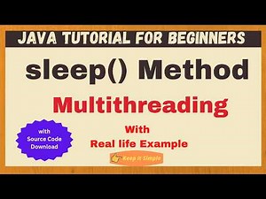 sleep Method in Java | Java sleep Method | sleep() in Java | Java for Beginners