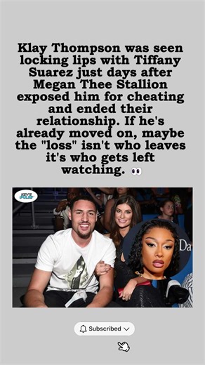 Klay Thompson Spotted Kissing Tiffany Suarez Days After Megan Split 😳💋 #shorts #foryou