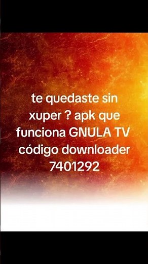si no tenes xuper una buena opción GNULA TV descargas download pones el código bajas GNULA TV te