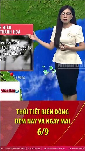 Thời tiết Biển Đông Đêm nay và Ngày mai 6/9 | Truyền Hình Nhân Dân