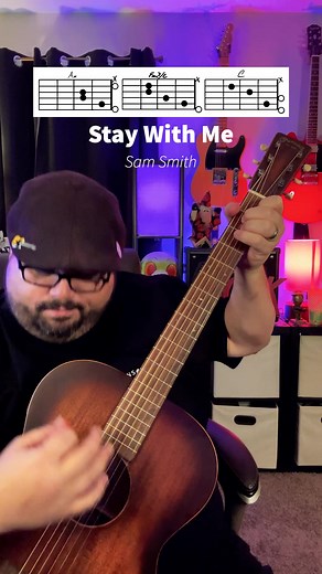 Stay With Me by Sam Smith Guitar Tutorial! #guitar #guitarra #reels #trending #tutorial #lesson | Chas Evans