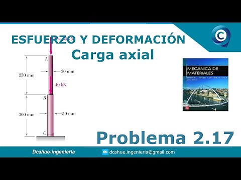 DEFORMACIÓN POR CARGA AXIAL | MECÁNICA DE MATERIALES | BEER | EJERCICIO 2.17