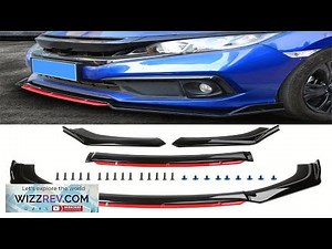Car Front Bumper Lip Splitter Universal Aerodynamic Body Kit Spoiler Diffuser Protector