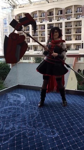 Ruby Rose and Crescent Rose #rwby #rubyrose #cosplay #cosplayer #transform #prop