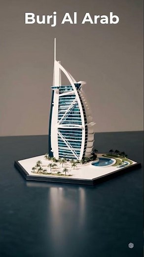 🏙️ Burj Al Arab & Burj Khalifa Architectural Model 🏗️ | Miniature Masterpiece of Dubai's Icons