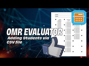 OMR Evaluator : Adding Students' names by exporting a CSV File Step by Step Process