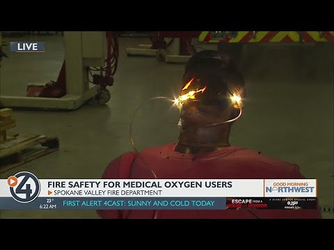 How quickly a fire can spread for oxygen tank user
