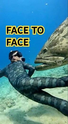 Diver Comes Face-to-Face With a MONSTER Goliath Grouper 😱🐟 | Unreal Underwater Moment