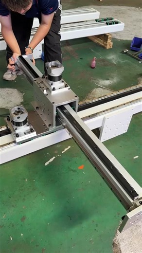 custom cross multi axis rack and pinion linear motion actuator system #linearactuator #automation