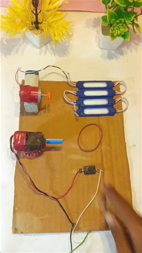 DIY Free Energy Generator ⚡ | Motor Powered LED Light Experiment